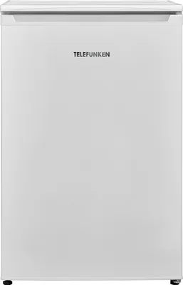 A white Telefunken refrigerator is shown against a white background.