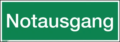 Obrázek produktu pro Hinweisschild Notausgang 297x105mm PVC