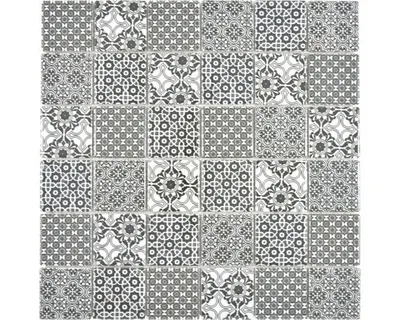 Produktbild von Keramikmosaik CD CL48S Quadrat Classico 29,7x29,7 cm schwarz