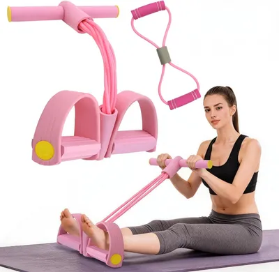 Productafbeelding van Buiktrainer, 6 elastische weerstandsbanden, voor thuis fitness