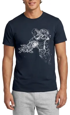 Produktbild von Spreadshirt Avengers Superhelden Iron Man Männer T-Shirt, 3XL, Navy