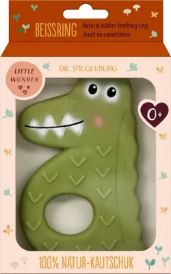 Zdjęcie produktu dla Naturalny gumowy gryzak krokodyl - Little Wonder