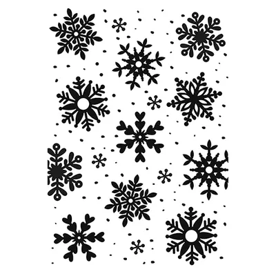 Produktbild von Embossing-Prägefolder/ -schablone Schneeflocken 10,6x15cm