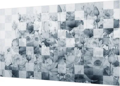 Produktbild von Fototapete - Wandbilder für Wohnzimmer - 416x254 - Dekorative Wandfolie - Modernes Design für Wanddekoration - Tapeten für Innenräume - Lotusblumen