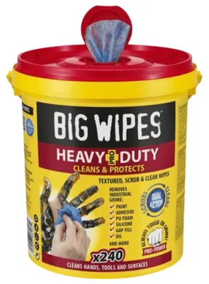 Produktbild von Eimer mit 240 Heavy Duty Reinigungstüchern, ultra-widerstandsfähig - BIG WIPES BIHEA120-SE