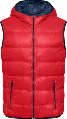 Produktbild von James & Nicholson Männer Daunenweste JN1062 Gr. 2XL red/blue