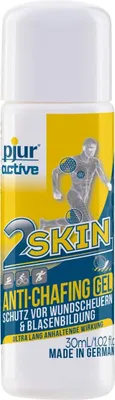 Produktbild von pjuractive 2SKIN - Anti-Chafing-Gel - Nie mehr Blasenpflaster & Wundscheuern - unsichtbarer & wasserfester Hautschutz (30ml)