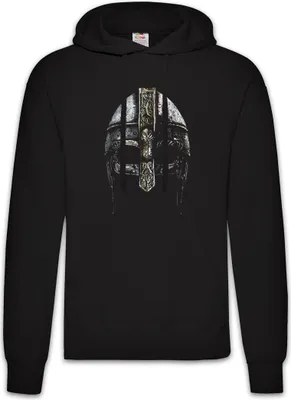 Produktbild von Urban Backwoods Viking Helmet, Herren Hoodie, Farbe: Schwarz, Größe: M