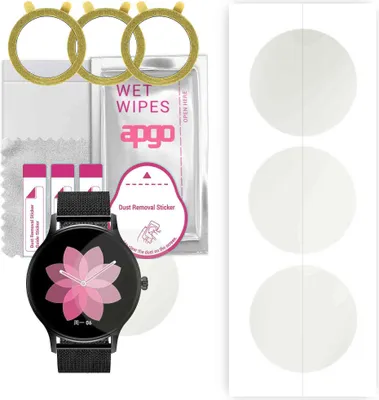 Produktbild von apgo 3 Stück Schutzfolie, Matt, kompatibel mit Pacific Black SET PC00162 Smartwatch, Hydrogel Displayschutzfolie mit Positionierhilfe, Displayfolie, robust und kratzfest
