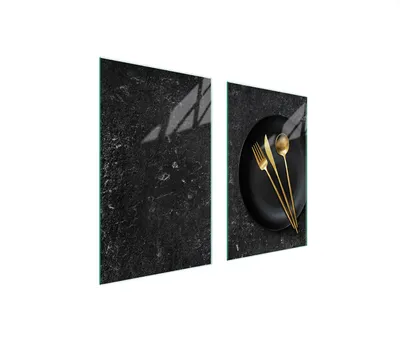 Immagine prodotto di Piastre coprifornelli 2 pezzi 75x52 Vetroceramica coprifornelli vetro tagliere ardesia cucina