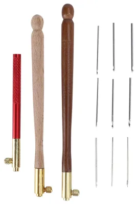 Häkelnadel mit Holzgriff für Perlenstickerei und DIY-Nähen