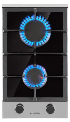 Obrázok produktu pre Klarstein Plynový varič 2-horákový, 4000 W vstavaný plynový varič pre vnútorné použitie, plynový sporák z nehrdzavejúcej ocele pre obytné autá, 2-horákový plynový sporák, moderný vstavaný plynový sporák, plynový sporák