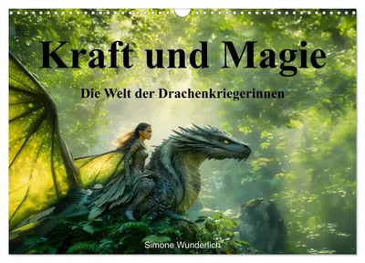 Produktbild von Kraft und Magie - Die Welt der Drachenkriegerinnen (Wandkalender 2027 DIN A3 quer), CALVENDO Monatskalender