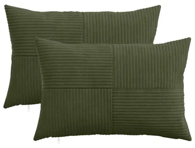 Immagine prodotto di vidaXL, 2 federe per cuscini, modello ALMELO, colore verde, 50 x 75 cm, materiale: corda