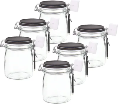 Produktbild von Einkochglas 750ml mit Kreidebeschriftungsdeckel- Bügelverschluss - 6 Stück