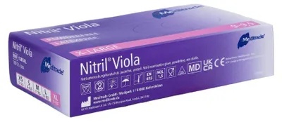 Produktbild von Meditrade - Einmalhandschuhe Nitril Violia - violett-blau - Größe XL - 100 Stück