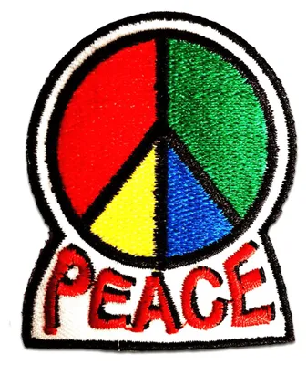 Obrázek produktu pro Peace Frieden - Záplata, nažehlovací, nažehlovací obrázek, nášivka, nažehlovací, velikost: 5,7 x 7 cm