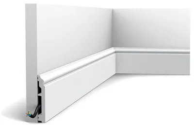Produktbild von Orac Decor SX173-RAL9003 AXXENT CONTOUR Sockelleiste bereits lackiert weiß 2 m