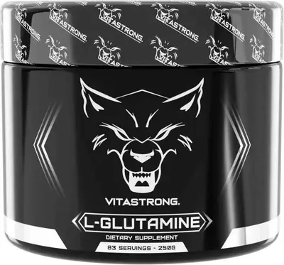 Zdjęcie produktu dla Glutamina w proszku 250 g (83 porcje), aminokwas L-glutamina w proszku bez zbędnych dodatków, wspomagająca regenerację mięśni po treningu.