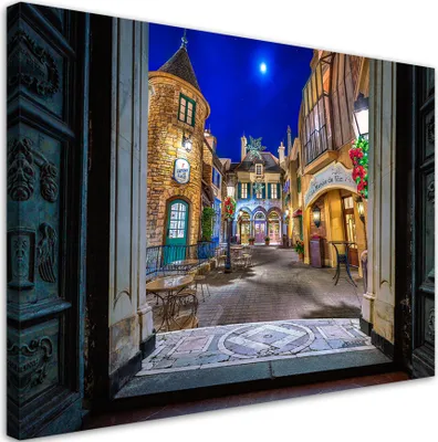 Immagine prodotto di Quadro su tela Vista su Disneyland 60x40 Feeby Blu quadro per la parete pronto per essere appeso