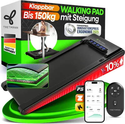 Produktbild von Tretmann Walking Pad mit Steigung klappbar Walking Pad Laufband