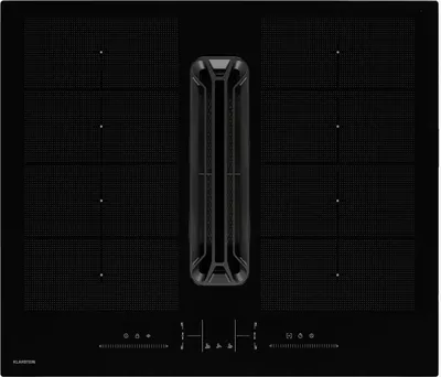 Produktbild von Klarstein AirJet FlexPro Induktionskochfeld Mit Dunstabzug - A+ Energieeffizienz, 600 m³/h Luftstrom, 14 kW Leistung, 4 Flexzonen, Leise 52 dB, Touch-Steuerung, Schwarz