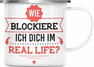 Produktbild von Trendation - Emaille Emaille Tasse mit Sprüchen Lustiger Spruch Emaille Tasse für Kollege Kollegin Freundin Geschenkidee (Silber)