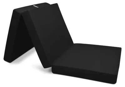 Image de Matelas pliant Beautissu Lit d'appoint Matelas pliant Campix, 80 x 195 cm, noir