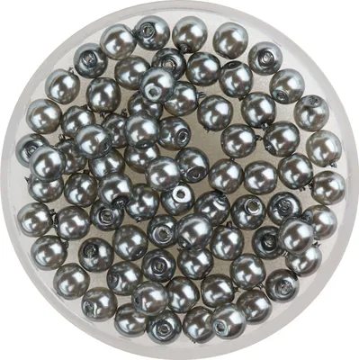 Produktbild von Crystal Renaissance Glaswachsperle, 4mm, 75 Stück Silbergrau