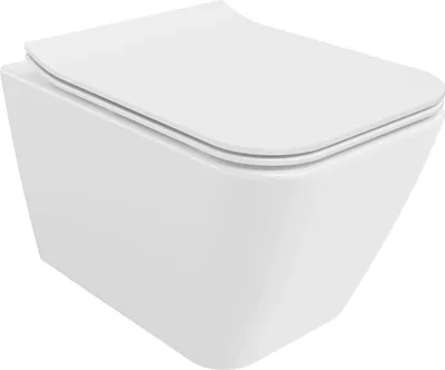 Produktbild von Mexen Cube WC-Schüssel Rimless mit langsam schließendem Slim-Sitz, Duroplast, Weiß glänzend - 30924000