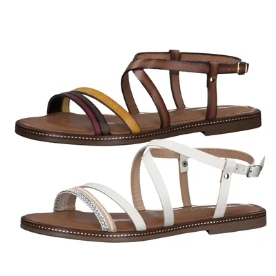 Produktbild von Tamaris 1-28128-24 Damen Sandalen Sandaletten Leder, Größe:37 EU, Farbe:Weiß