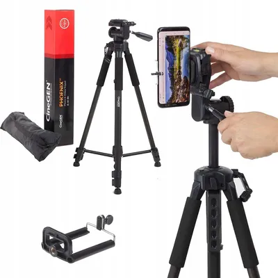 Produktbild von CineGEN Taveller Stativ 180 cm mit Handyhalterung und Tasche