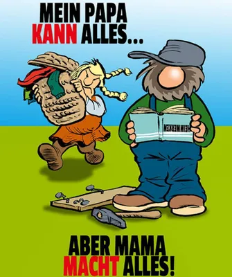 Produktbild von vianmo Holzschild 40x30 cm Papa kann alles aber Mama macht alles