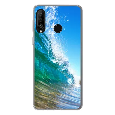 Produktbild von MuchoWow® Handyhülle Schutzhülle Hülle für Huawei P30 Lite Nahaufnahme einer Welle, die sich vor der Küste von Hawaii bricht Silikon Softcase Handy Hülle - Handyhülle