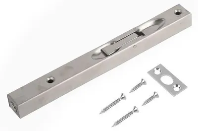 Productafbeelding van Deurvergrendeling van roestvrij staal - Doorgangsslot - Deurbeveiliging - Vergrendeling - Deurslot - 150 mm / 200 mm / 250 mm