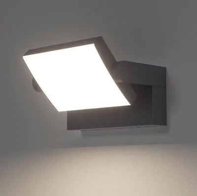 Zdjęcie produktu dla Lampa LED 24 W – wodoodporna – obrotowa – szara – IP65