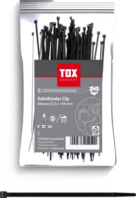Productafbeelding van TOX 099600020 100 TOX Kabelbinder Clip schwarz