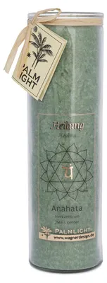 Produktbild von yogabox Chakra Kerze - grün 20 x 6,5 cm