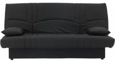 Produktbild von 3-Sitzer-Schlafsofa – schwarzer Stoff – 190 x 92 cm