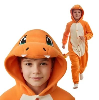 Produktbild von Onesie Kigurumi Pyjama Kostüm für Kinder Pokemon Charmander 104
