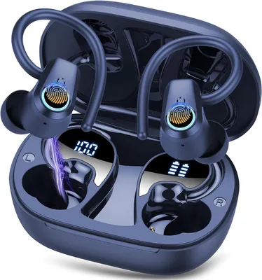 Produktbild von Kabellose Bluetooth Kopfhörer Sport 50Std HiFi Stereo In Ear Ohrhörer Blau
