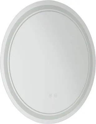 Image de Miroir de salle de bain rond, diamètre 60 cm - Éclairage LED dimmable - Argent - Montage mural et anti-buée