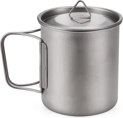 Zdjęcie produktu dla Ultralekki kubek tytanowy Outdoor Przenośny kempingowy kubek piknikowy ze składanym uchwytem 300 ml / 350 ml 450 ml 550 ml 650 ml 750 ml