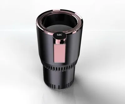Obrázek produktu pro Dvojfunkční regulátor teploty pro chladič do auta, Smart Cup: chladí i ohřívá, držák na kelímky do auta, rozsah teplot -3°C až 65°C, regulace teploty, přenosná láhev na pití do auta, ideální pro cestovatele, dovolenou, jako sezónní dárek