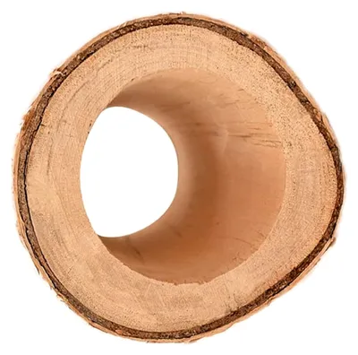 Produktbild von Tiertunnel aus massivem Holz für Hamster mit seitlicher Öffnung, 11 cm, Tunnelspielzeug für kleine Haustiere wie Hamster, Meerschweinchen und Eichhörnchen