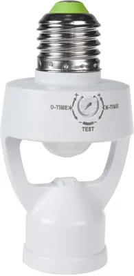 Obrázok produktu pre Držiak lampy so senzorom pohybu a súmrakovým senzorom Adaptér do zásuvky E27 Rozsah detekcie 360° senzor Automatické osvetlenie
