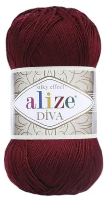 Produktbild von Alize Diva Mikrofasergarn 100g/350m Kirschrot seidig-glänzend