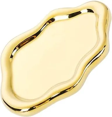 Produktbild von Keramik Schmucktablett, Wolke Kleiner Schmuckteller, Chubby Jewelry Tray, Nachttisch-Dekoration für Diele, Tisch, Raumdekoration,(Golden)