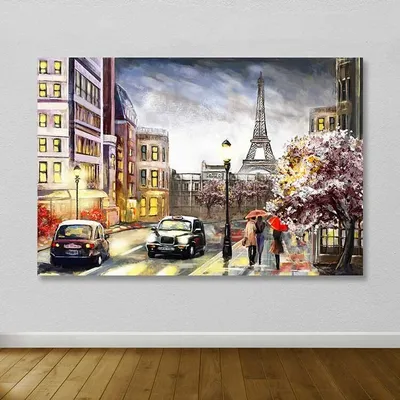 Image de Wallity, DEV02650100140, Peinture décorative sur toile, multicolore, 100 % TOILE , 100 x 140 x 3 - 4 cm