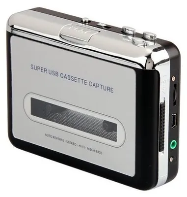 Immagine prodotto di Lettore a cassette portatile e convertitore da cassette a MP3 tramite USB